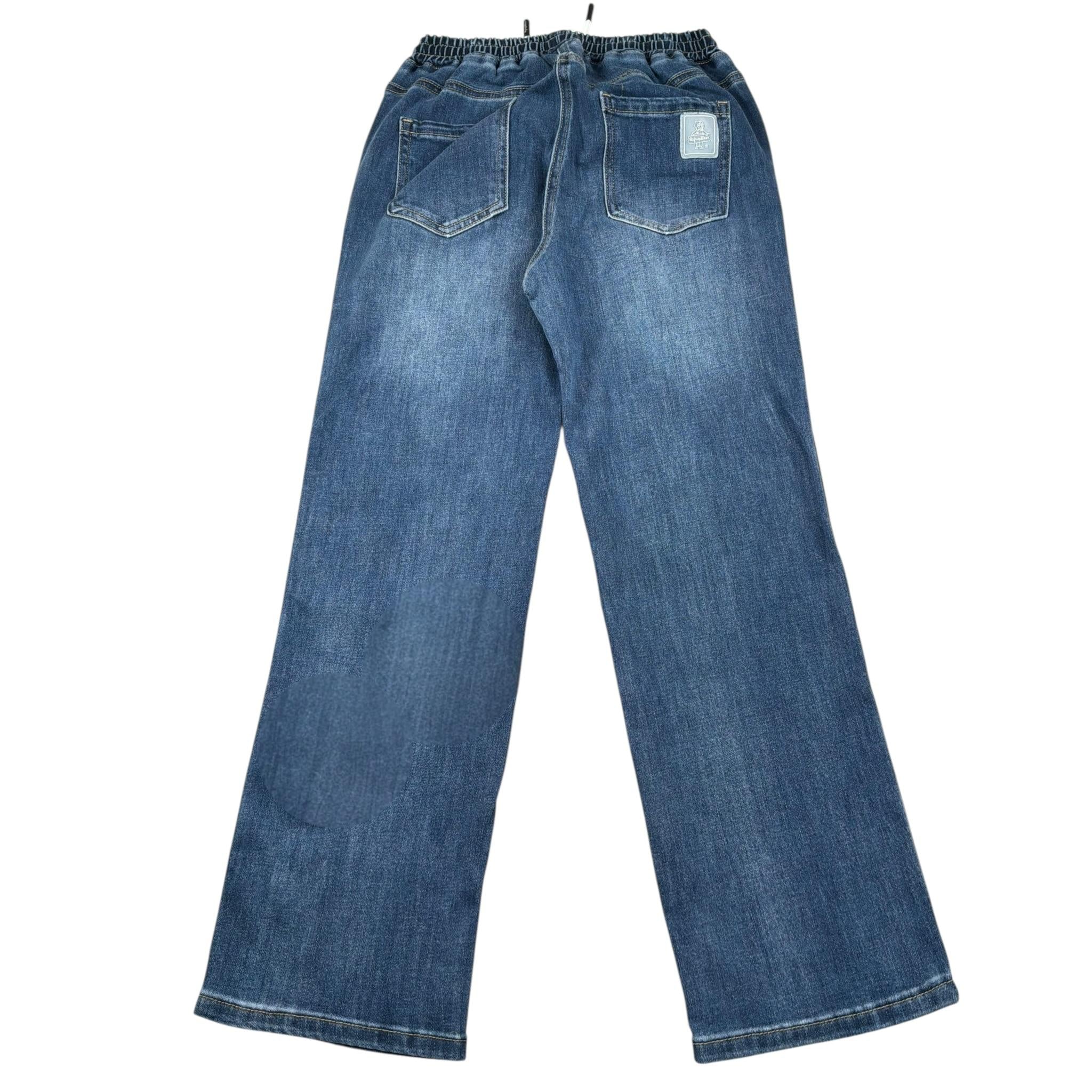 Refrigiwear Jeans Tinta Unita con Elastic In Vita per Bambina RWG606 BLU REFRIGIWEAR 