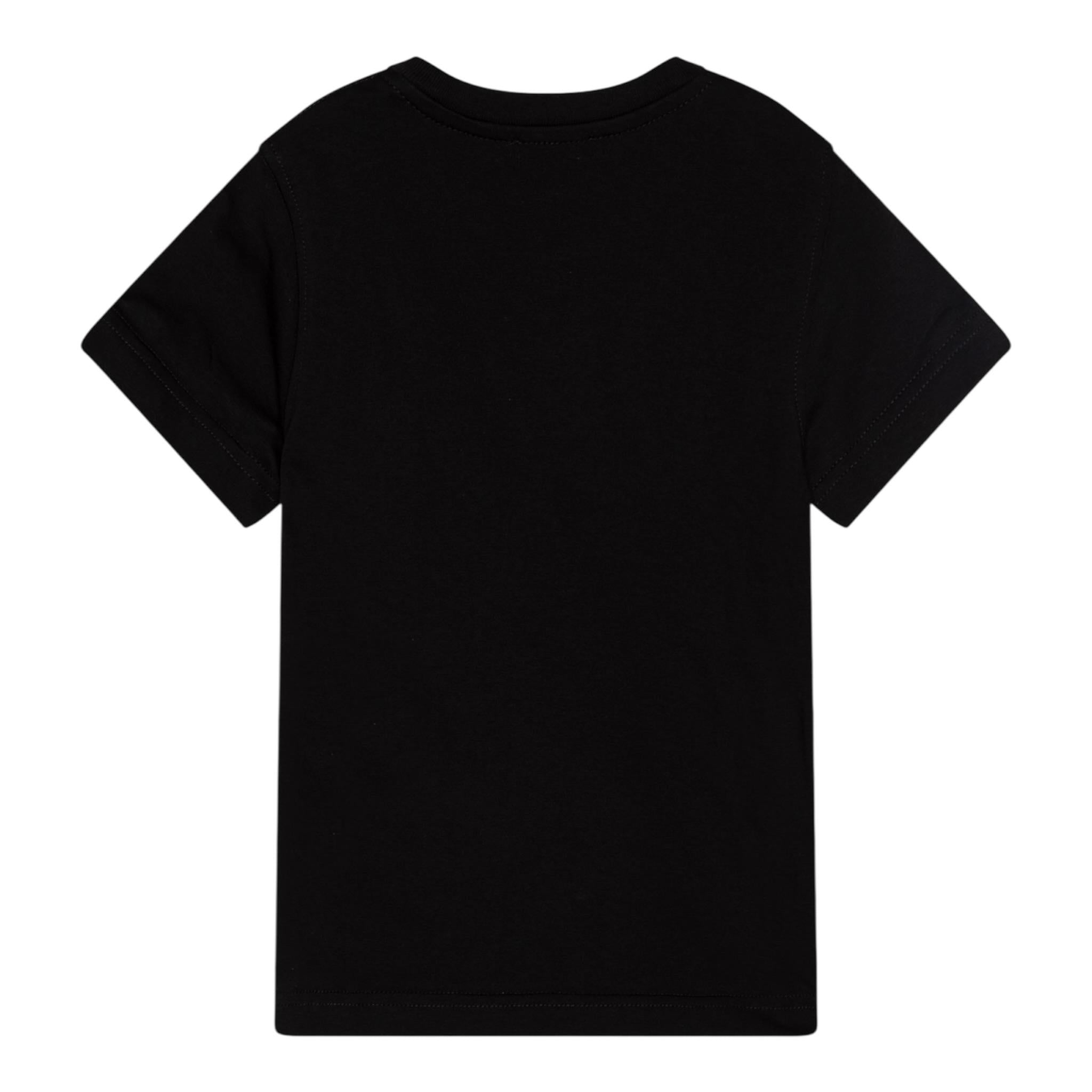 Diesel T-Shirt Girocollo tinta unita con Stampa Nero per Bambino J02033X NERO DIESEL 