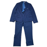 Carlo Pignatelli Completo 4 Pezzi Giacca-Panciotto-Pantalone-Cravatta Blu Per Bambino