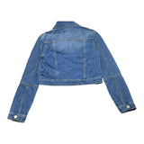 Fun & Fun Giubbino In Denim Tinta Unikta Con Tasche Blu Per Bambina