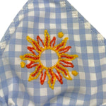 Saint Barth Costume 2 Pezzi Triangolo-Slip Bicolore per Bambina HOL0001 BIANCO/AZZURRO SAINT BARTH 