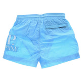 C.P. Company Costume Tinta Unita Con Stampa Logo Azzurro Per Neonata