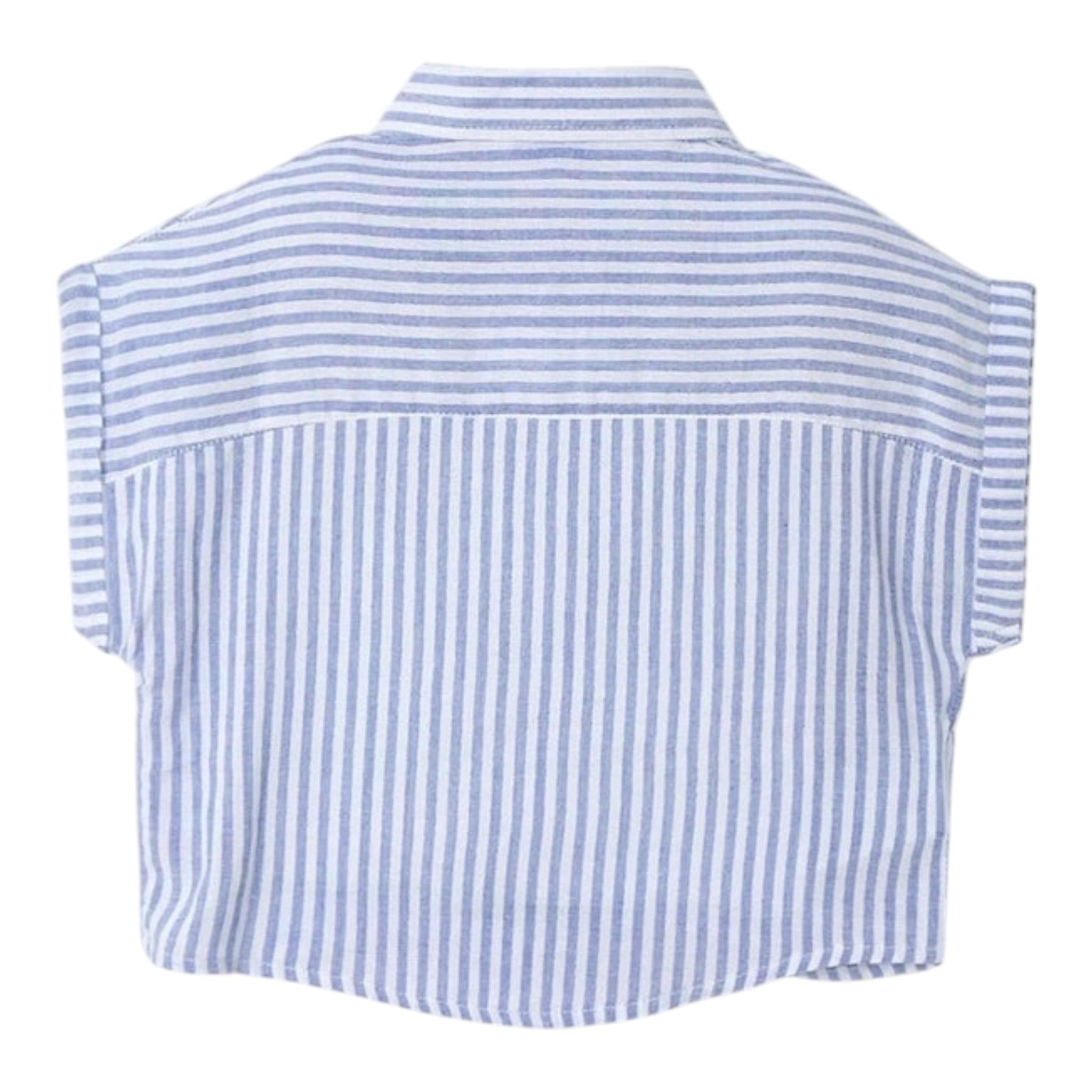 Mayoral Set Camicia-Top Bicolore con Fantasia A Righe per Bambina 3185 BIANCO/AZZURRO MAYORAL 