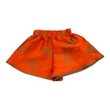 Mariuccia Short Tinta Unita Con Elastico In Vita Arancione Per Neonata