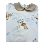 Le Bebe Pagliaccetto Mezza Manica Tinta Unita con Stampe per Neonato LBB5289 BIANCO LE BEBE 