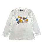 EMANUEL PRIS shirt girocollo tinta unita con stampa Bianco per Bambino ETS3131B BIANCO EMANUEL PRIS 