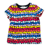 Sonia Rykiel T-Shirt Tinta Unita Girocollo Con Fantasia Multicolor  Nero Per Bambina