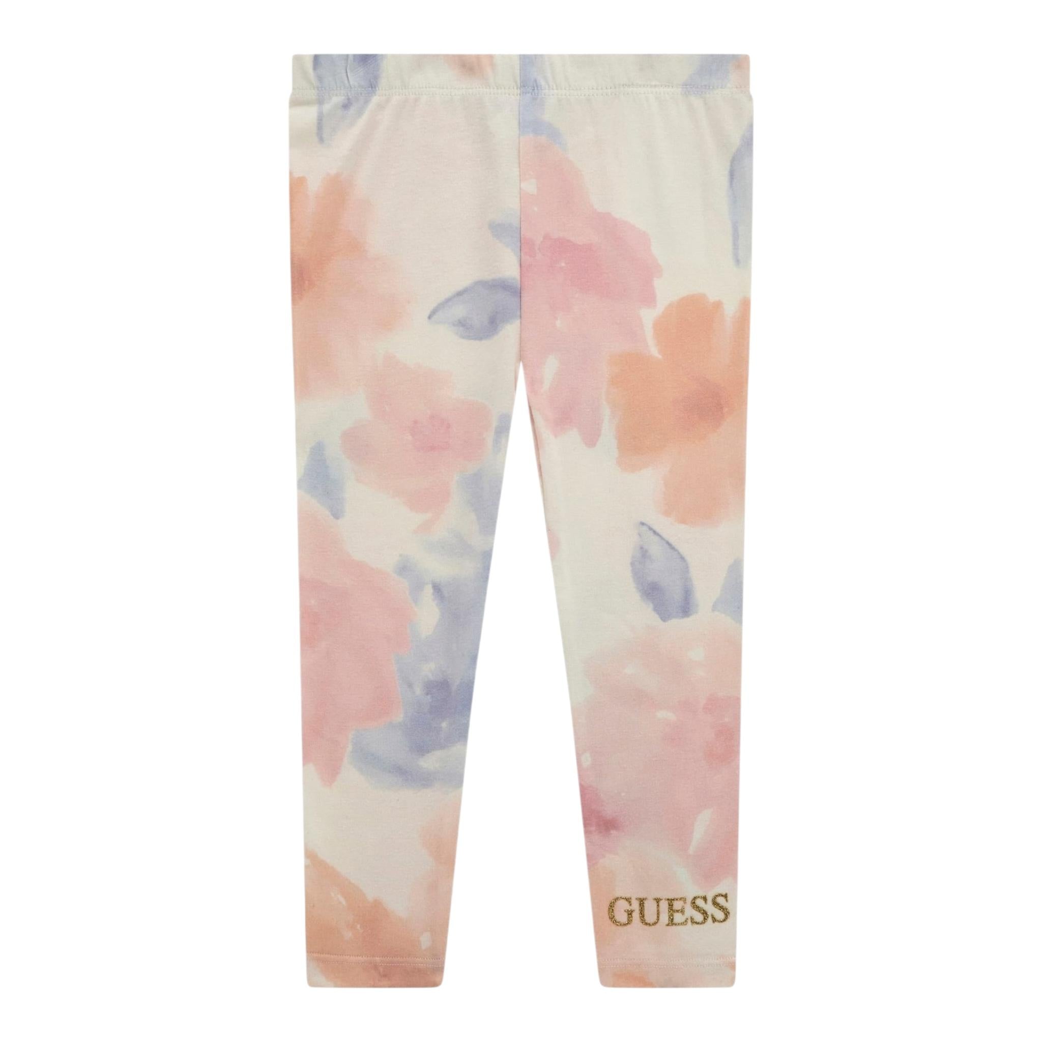 Guess Leggins Tinta Unita Stampa Fantasia per Bambina K5RB01J1314PJ MULTICOLOR GUESS 