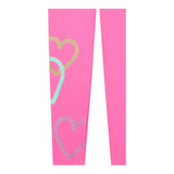 BillIEBLUSH leggins tinta unita con stampe cuori Rosa fluo per Neonata U20443N ROSA FLUO BillIEBLUSH 