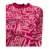FUN & FUN maglia girocollo tinta unita con stampe in contrasto Fuxia per Bambina FNBSW15587X FUXIA FUN & FUN 