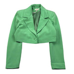 Illiana Giacca Tinta Unita Modello Crop per Bambina 534 VERDE ILLIANA 