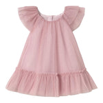 Mayoral Abito Giromanica Tinta Unita con Tulle per Neonata 1850XX ROSA MAYORAL 