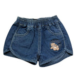 Moschino Short In Denim Tinta Unita con Elastico In Vita per Neonata MUQ01O BLU MOSCHINO 