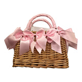 Monnalisa Borsa Tinta Unita con Nastri per Bambina 17E006 BEIGE MONNALISA 