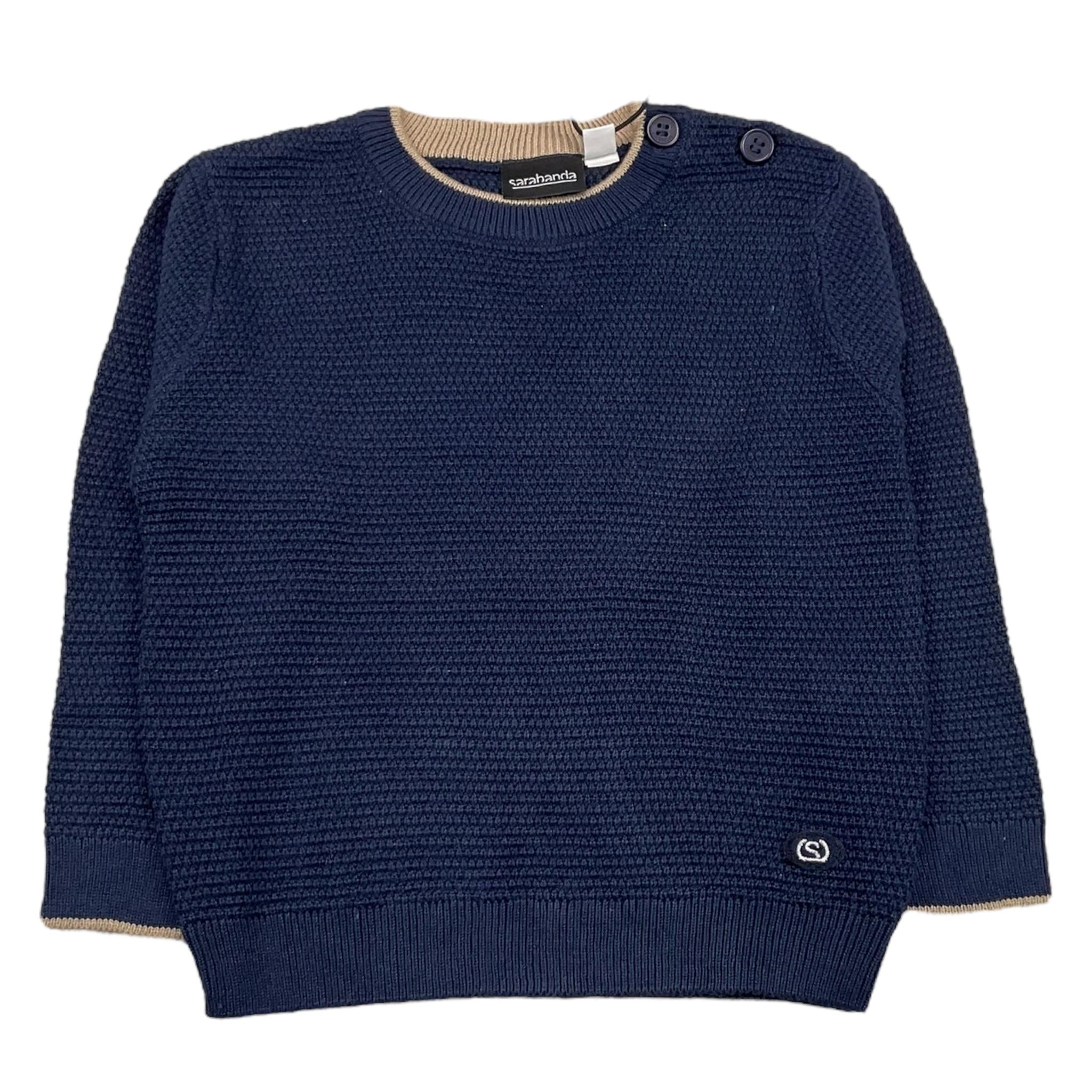 SARABANDA maglia girocollo tinta unita Blu per Neonato 0A022N BLU SARABANDA 