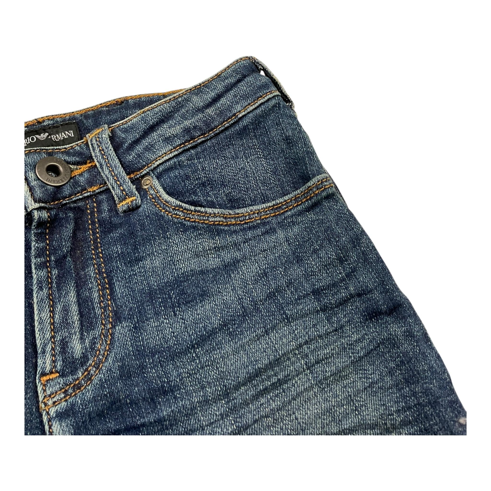 Emporio Armani Jeans Tinta Unita 5 Tasche per Bambino 8N4J06 BLU EMPORIO ARMANI 