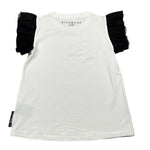 John Richmond T-Shirt tinta unita con Stampa E Rouches Bianco per Bambina RGP23070TS BIANCO JOHN RICHMOND 