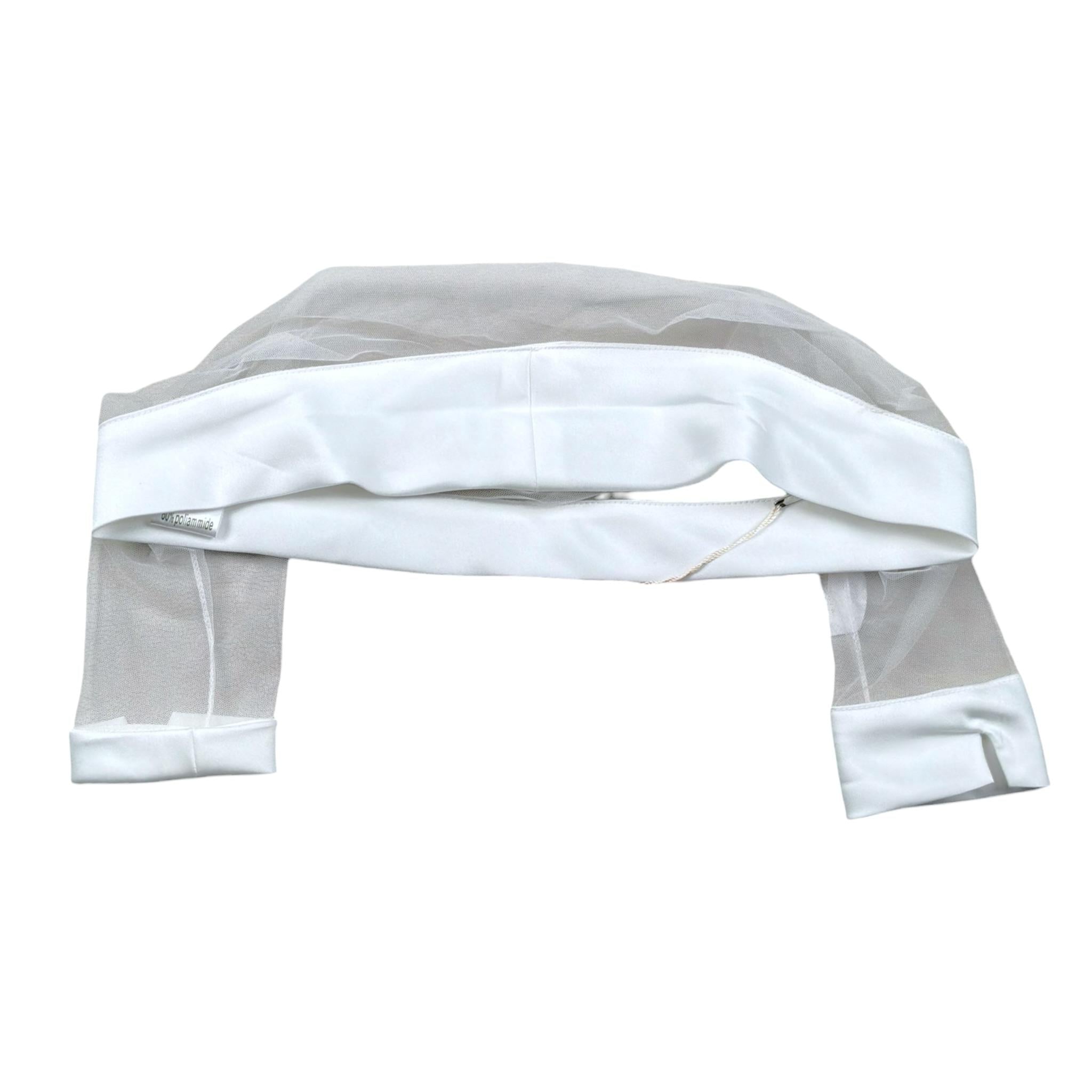 Isabel Coprispalle Tinta Unita con Trasparenze per Bambina ALE4442 BIANCO ISABEL 