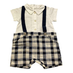 Lalalu' Pagliaccetto Mezza Manica Bicolore per Neonato PAL006P BIANCO/BLU LALALU' 