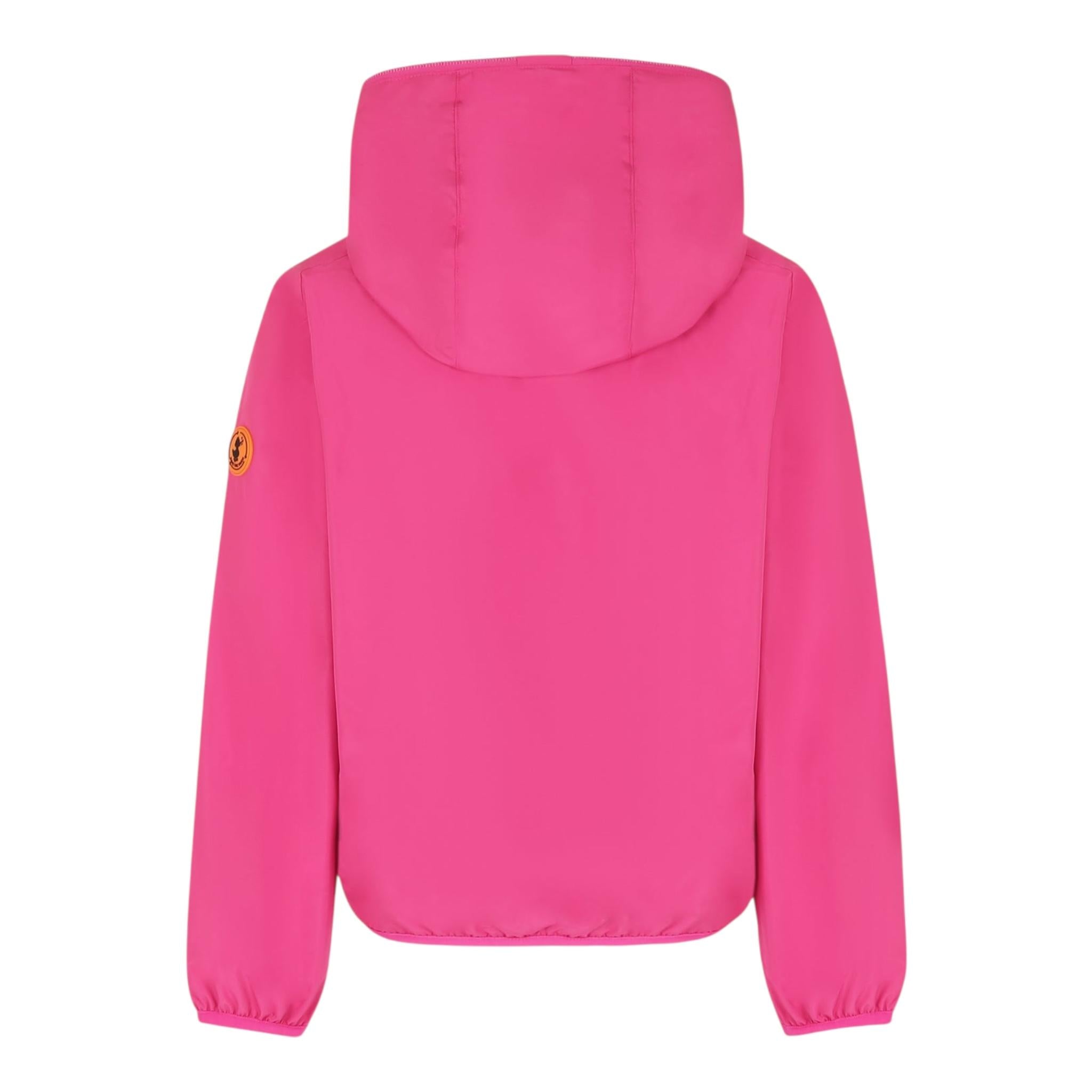 Save The Duck Giubbino Tinta Unita con Zip E Cappuccio per Bambina J30036XJ ROSA SAVE THE DUCK 