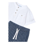Mayoral Caompleto 3 Pezzi T-Shirt-Bermuda per Bambino 3603 BIANCO/BLU MAYORAL 