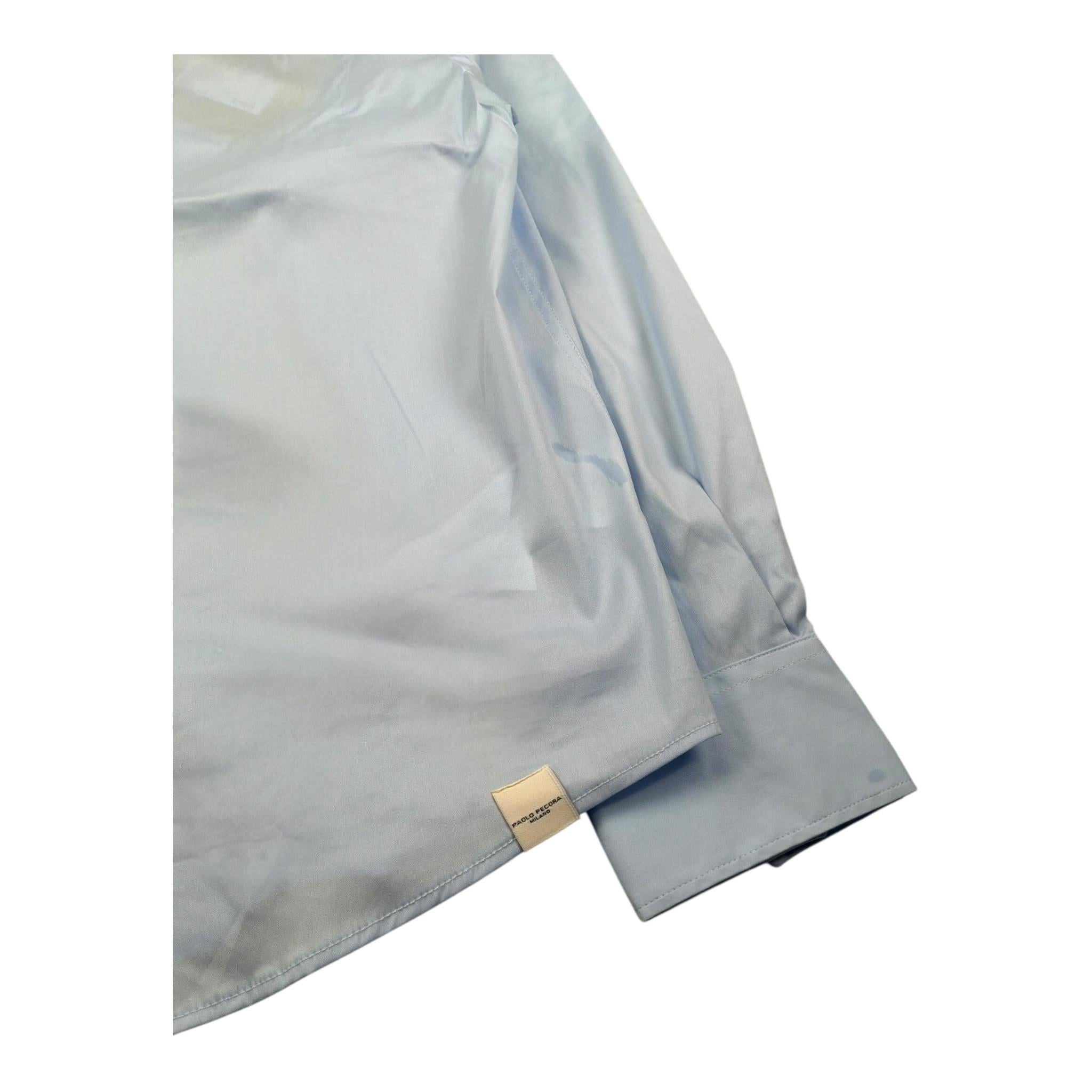 Paolo Pecora Camicia Manica Lunga Tinta Unita per Bambino PP3973 AZZURRO PAOLO PECORA 