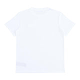 Balmain T-Shirt Girocollo Tinta Unita Cn Stampa Logo Bianco Per Bambino