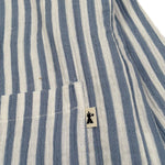 Petit Indi Camicia Tinta Unita con Fantasia A Righe per Bambino SS25BK6838X AZZURRO PETIT INDI 