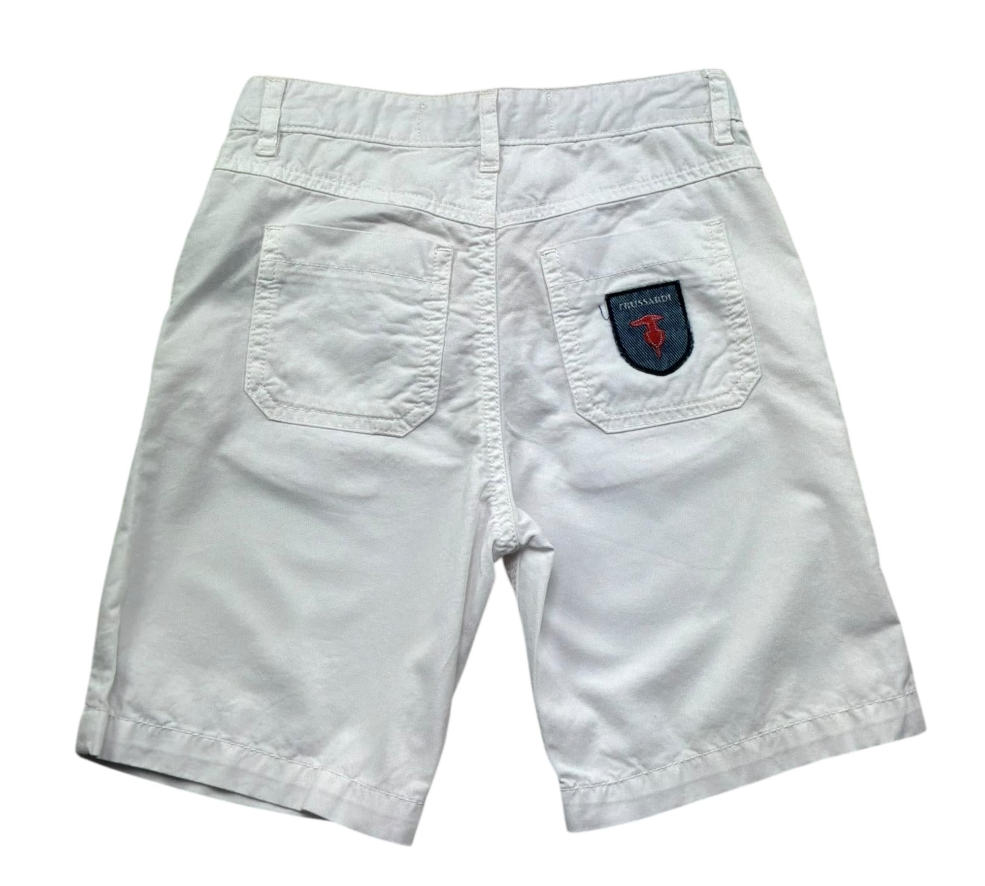 Trussardi Bermuda Tinta Unita con Girovita Regolabile per Bambino TBP26033BE BIANCO TRUSSARDI 