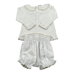 Paz Rodriguez Completo 2 Pezzi Maglia-Culotte Tinta Unita per Neonata 003122709 BIANCO PAZ RODRIGUEZ 