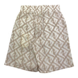 Fendi Bermuda Tinta Unita con Fantasia per Bambino JMF423 BIANCO FENDI 