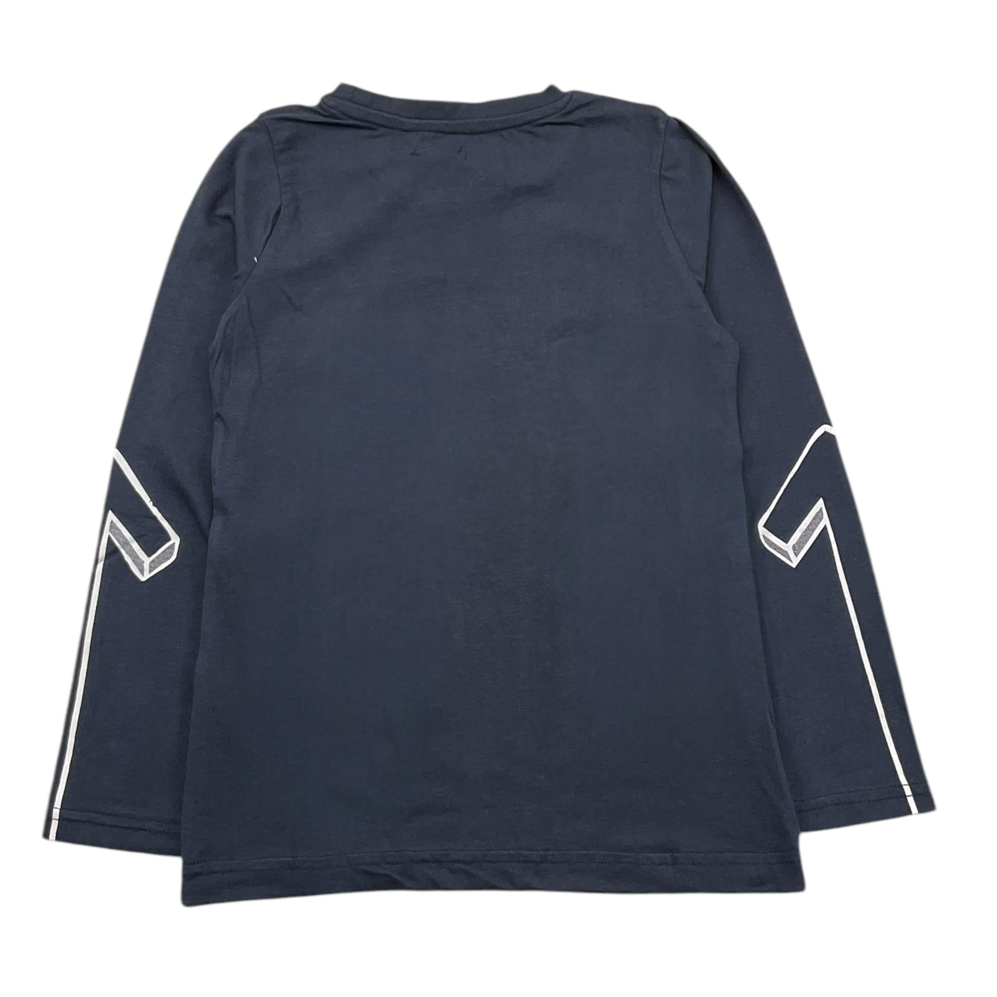 EMC shirt girocollo tinta unita con stampa in contrasto Blu per Bambino BX2308 BLU EMC 