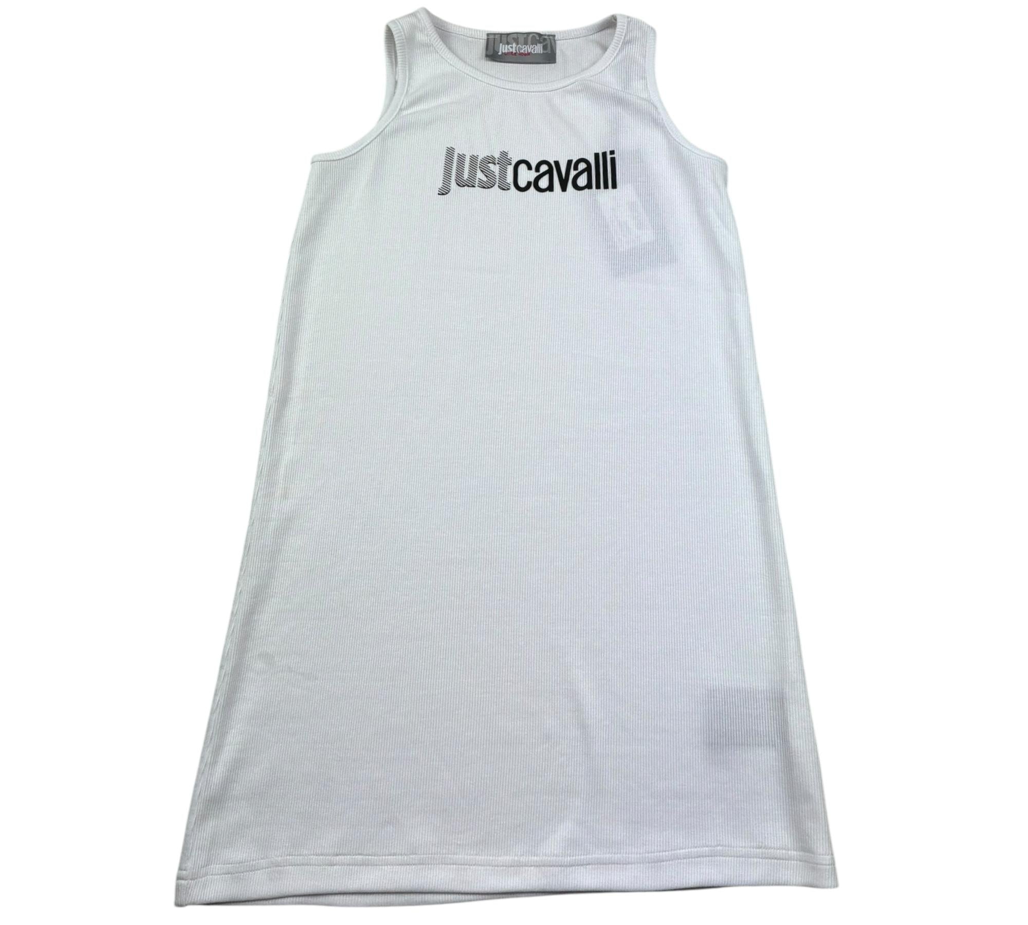 Just Cavalli Canotta Tinta Unita con Stampa per Bambina JGP26008CN BIANCO JUST CAVALLI 