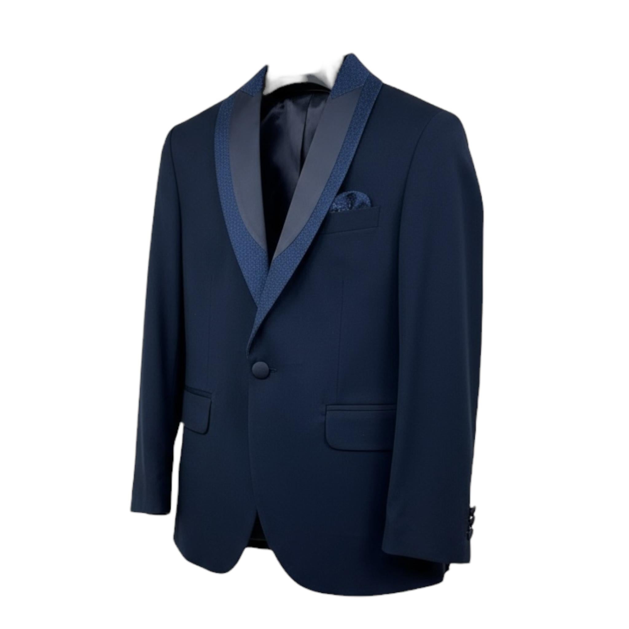 Antonio Notaro Giacca Tinta Unita con Profili Brillantinati per Bambino 2310 BLU ANTONIO NOTARO 