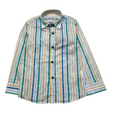 Shako' Camicia Manica Lunga Fantasia A Righe Multicolor Per Bambino