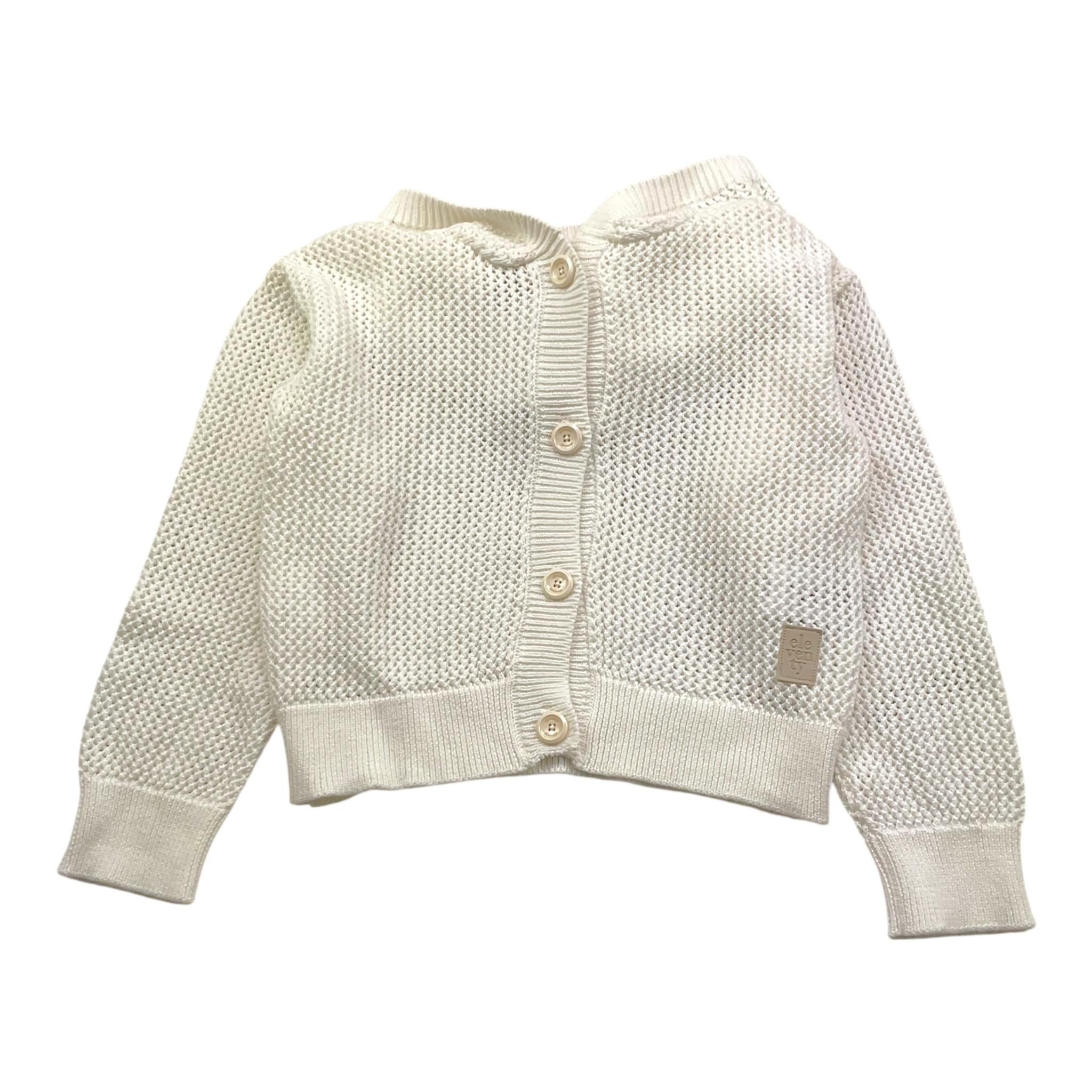 Eleventy Cardigan Tinta Unita Traforato per Bambino EU9A30 BIANCO ELEVENTY 