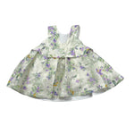 Abel & Lula Abito Tinta Unita con Fantasia per Bambina 5018J VERDE ABEL & LULA 