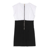 Balmain Abito Giromanica Bicolore Bianco/Nero Per Bambina