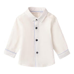MINI BANDA camicia tinta unita con bottoni in contrasto Bianco per Neonato 3A601 BIANCO MINI BANDA 