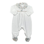 Babyvip Tutina Tinta Unita con Colletto per Neonata T2819 BIANCO BABYVIP 
