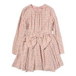 Elisabetta Franchi Abito Tinta Unita Manica Lunga Logato per Bambina EFAB455 ROSA ELISABETTA FRANCHI 