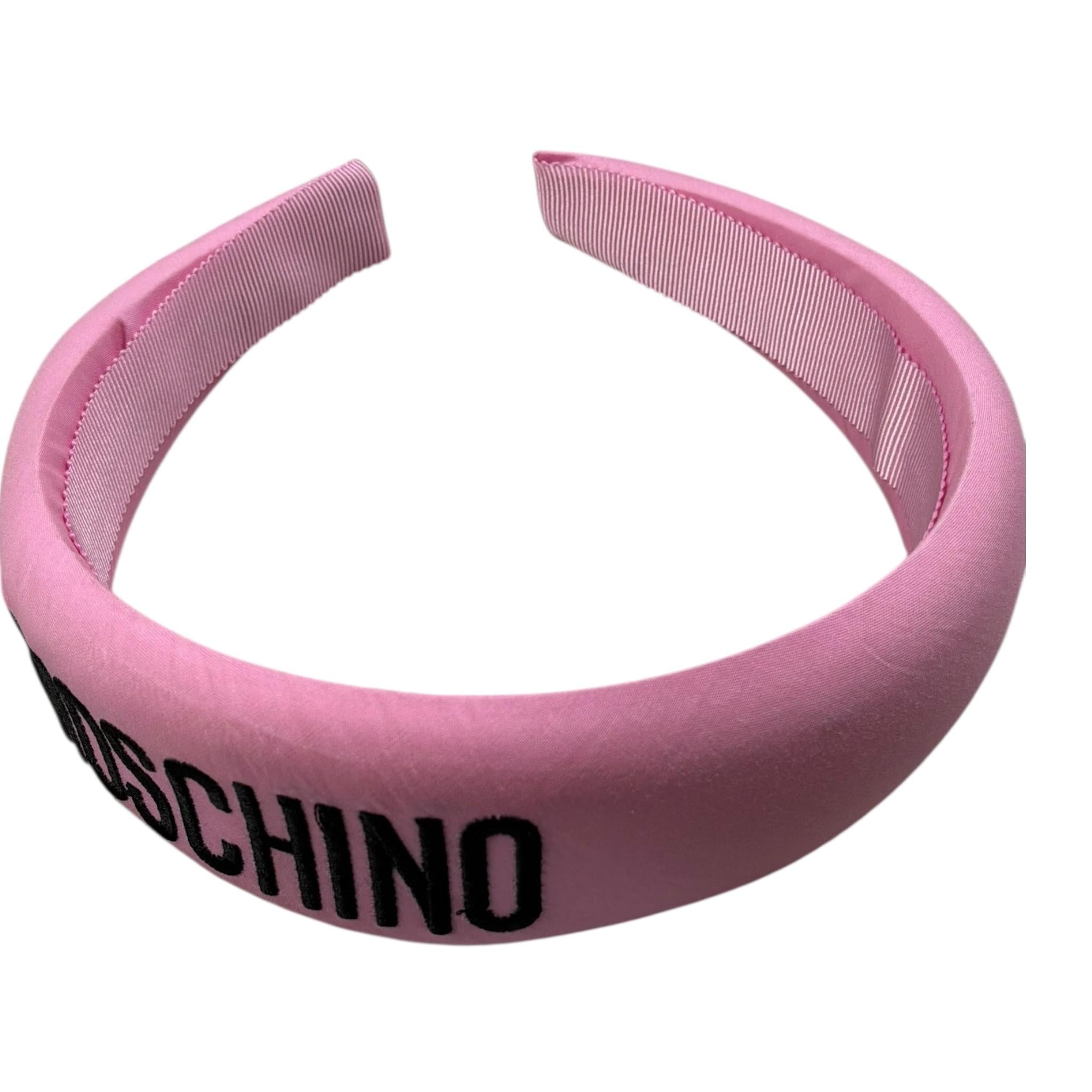 Moschino Cerchietto Tinta Unita con Stampa per Bambina HAX01N ROSA MOSCHINO 