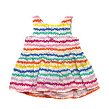Agatha Ruiz Abito Giromanica Stampa Fantasia Bianco Per Neonata