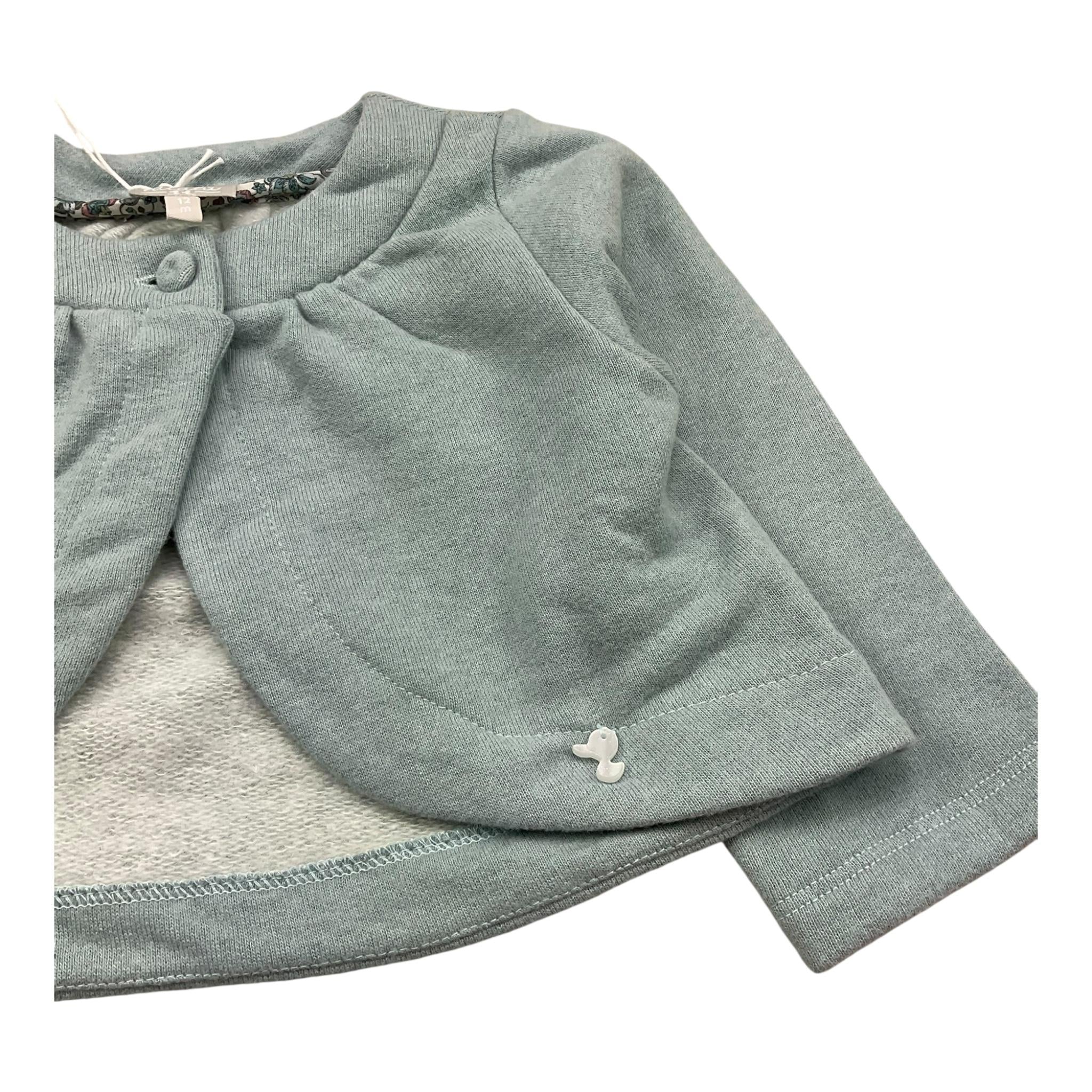 LALALU' coprispalle tinta unita Verde acqua per Neonata GFL10H VERDE ACQUA LALALU' 