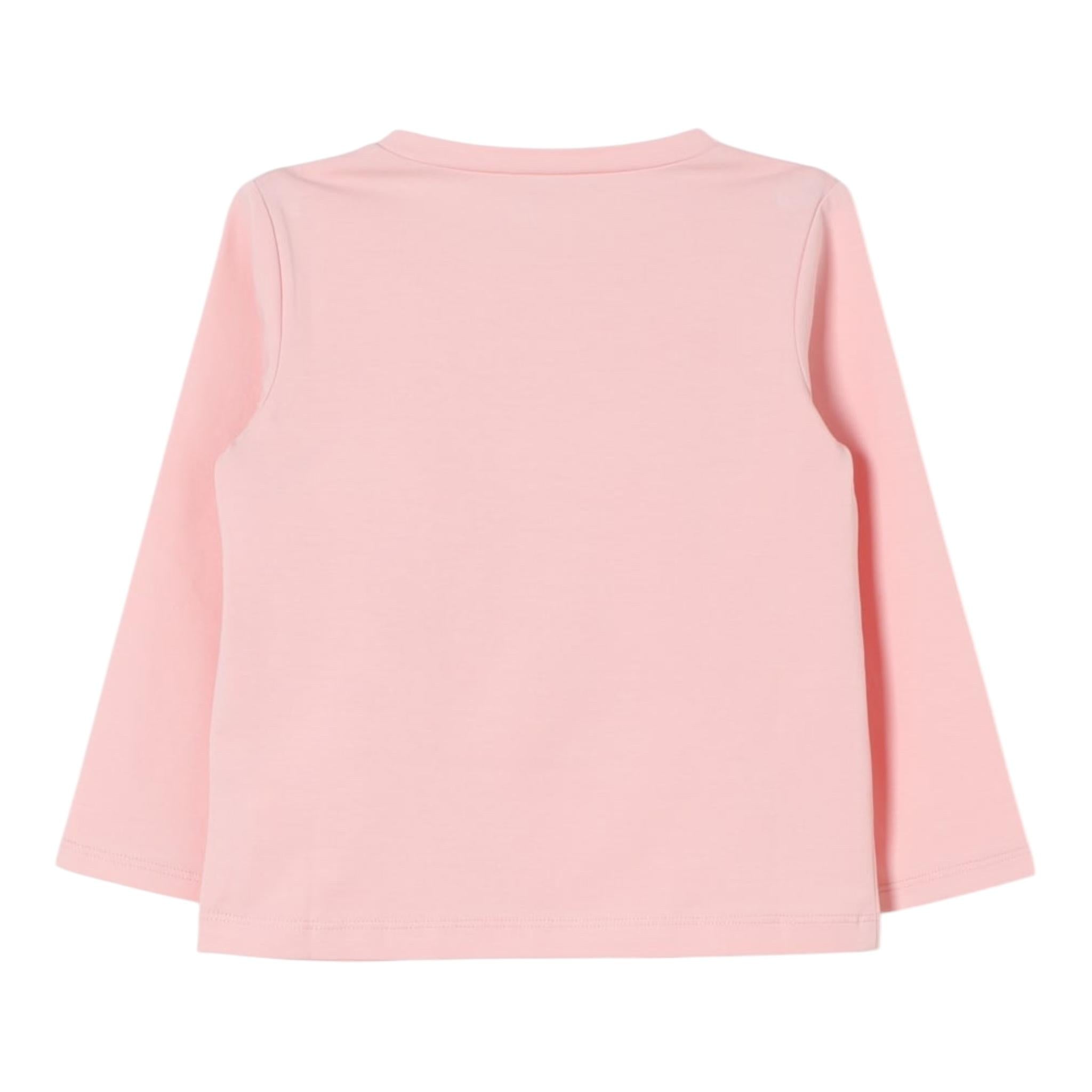 LIU JO shirt girocollo tinta unita con stampa brillantinata Rosa per Neonata KF4069J0088N ROSA LIU JO 