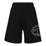 Diesel Bermuda In Felpa Tinta Unita Con Stampa Logo Nero Per Bambino