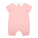 Moschino Pagliaccetto Tinta Unita con Stampa per Neonata MUT03T ROSA MOSCHINO 