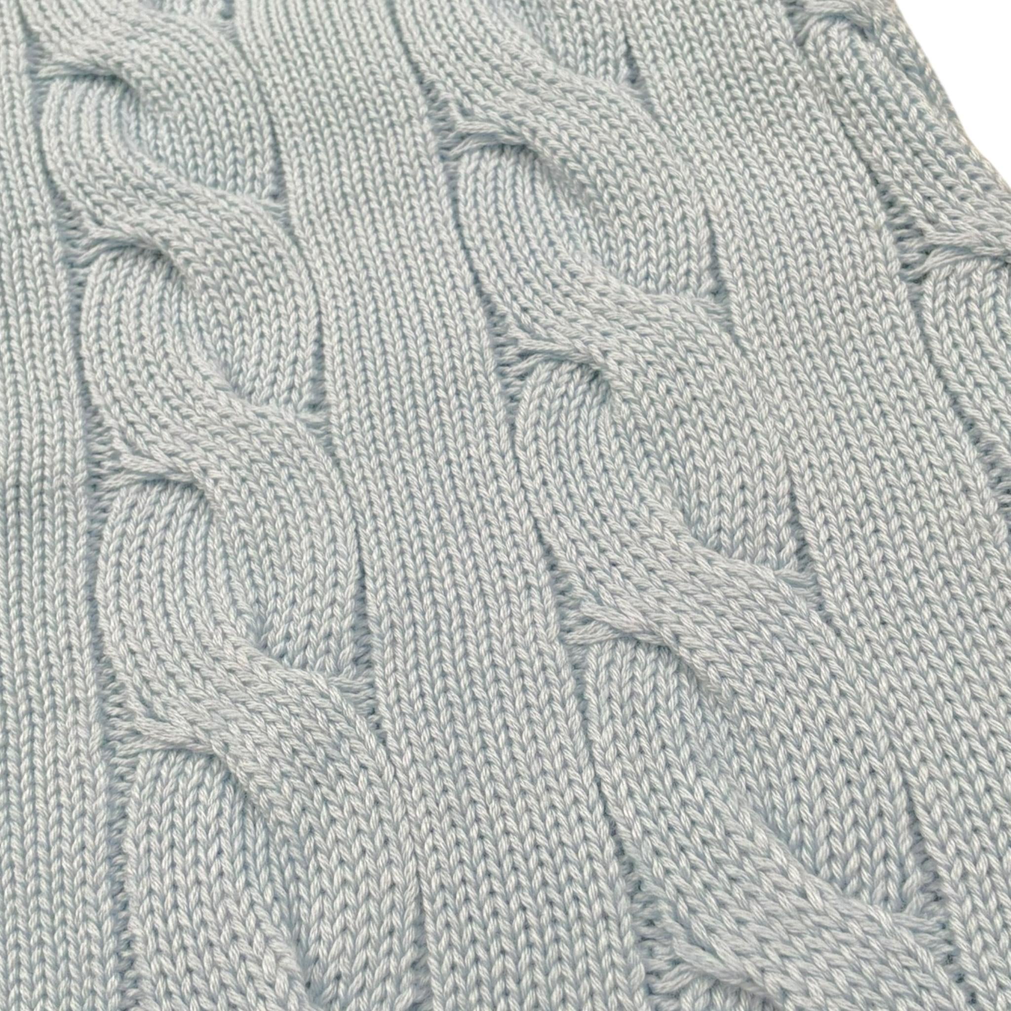 Le Coconne Coperta Tinta Unita con Ricami per Neonato LCN2584 AZZURRO LE COCONNE 