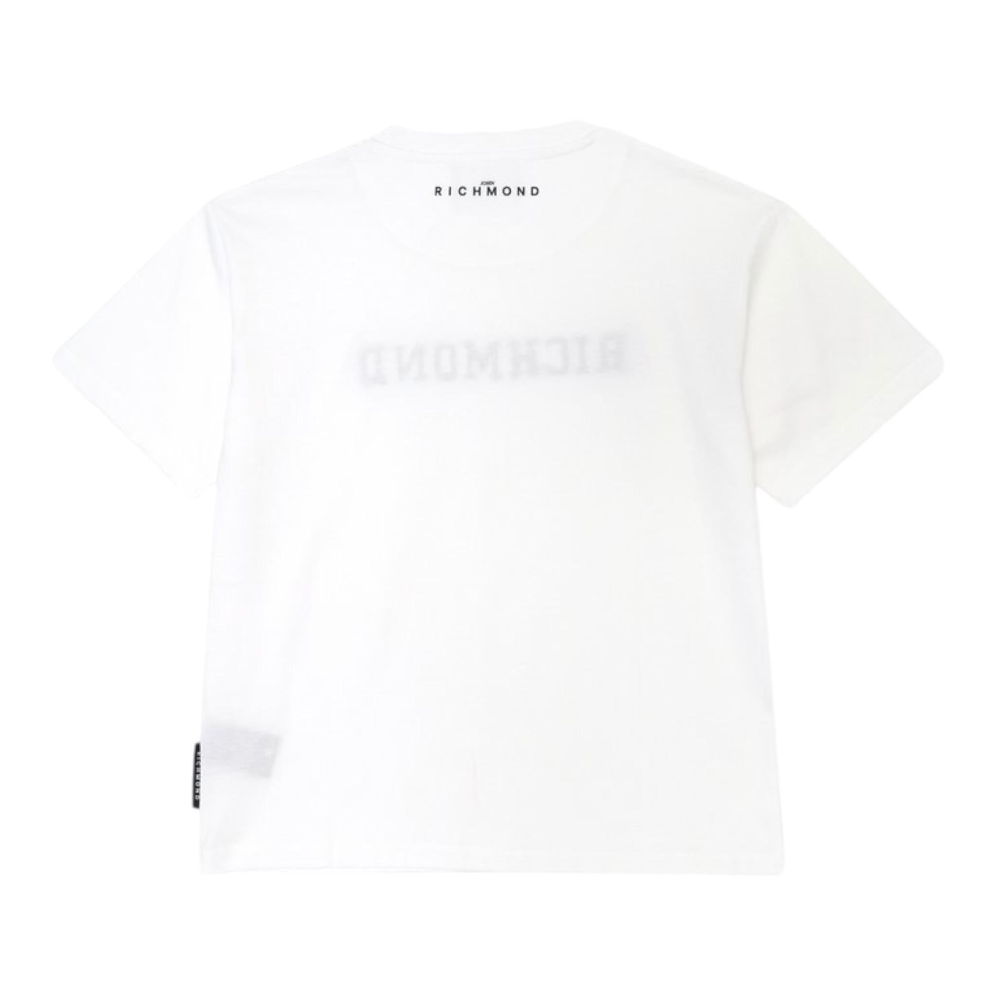 John Richmond T-Shirt Girocollo tinta unita con Stampa Bianco per Bambino RBP25178TS BIANCO JOHN RICHMOND 