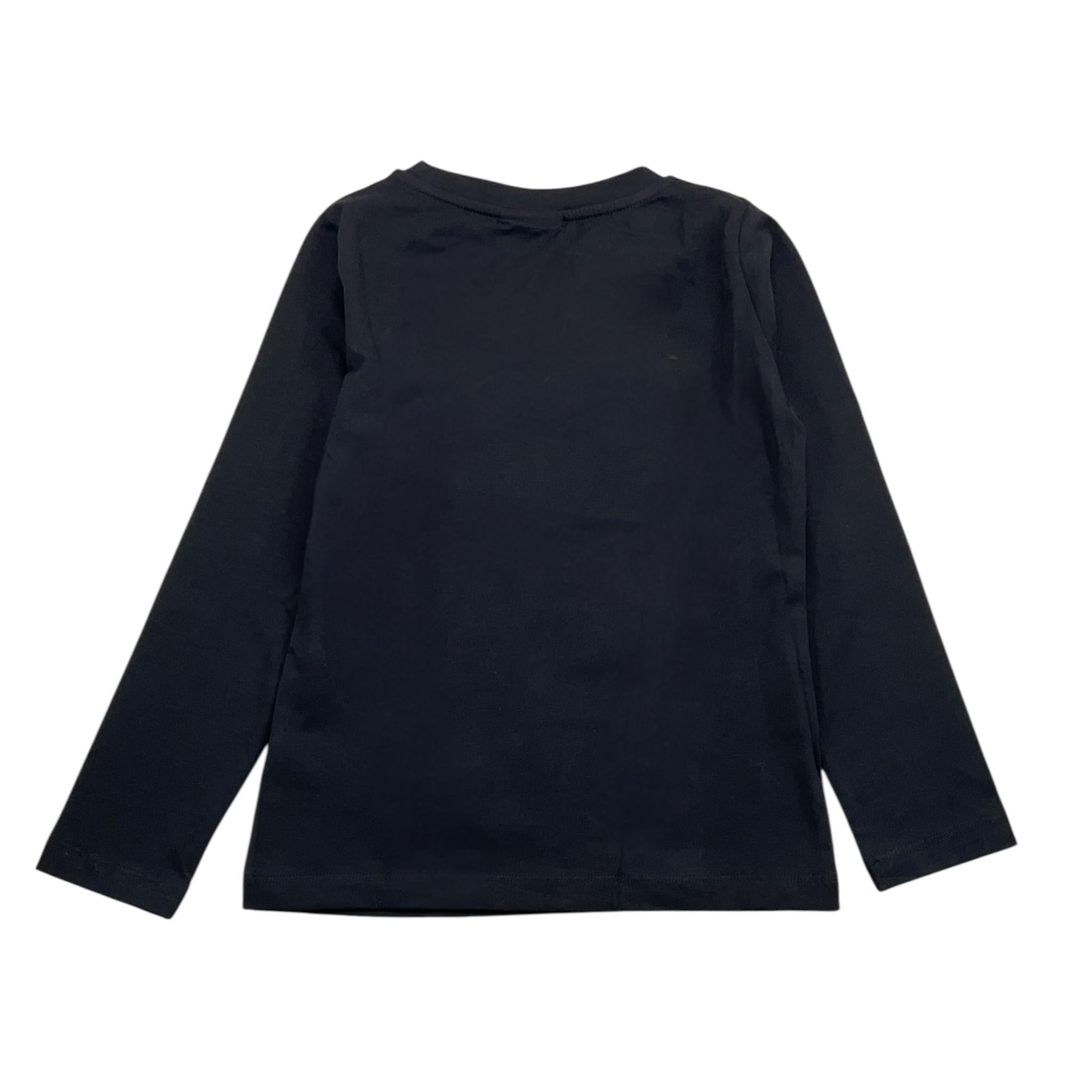 FREDDY shirt girocollo tinta unita con stampa Nero per Bambina FR1821 NERO FREDDY 